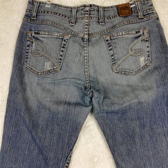 BKE Womens Jeans Wendi Boot Cut Blue Denim Distressed Medium Wash Stretch 28 - Picture 4 of 13